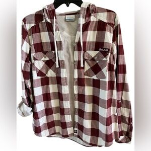 Texas A&M 100 % Cotton ladies top, medium with hood